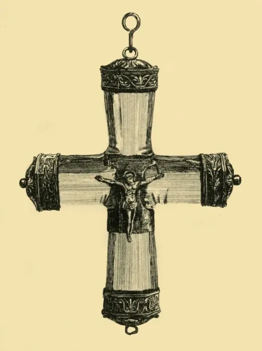 Framed Print : Crystal crucifix, c1550, (1881). Creator: Frederick Albert Slocombe Framed Print : Crystal crucifix, c1550, (1881). Creator: Frederick Albert Slocombe