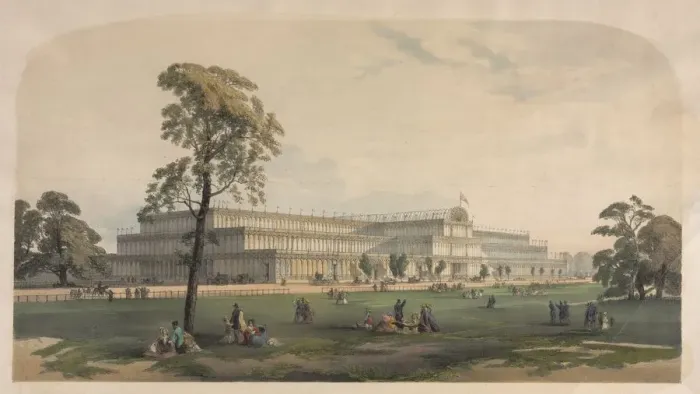 Framed Print : The Crystal Palace, c. 1850. Creator: Joseph Nash (British, 1808-1878), possibly by Framed Print : The Crystal Palace, c. 1850. Creator: Joseph Nash (British, 1808-1878), possibly by