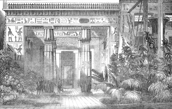Framed Print : The Crystal Palace - the Egyptian Court - Entrance to the Tomb of Beni Hassan, 1854. Creator: Unknown Framed Print : The Crystal Palace - the Egyptian Court - Entrance to the Tomb of Beni Hassan, 1854. Creator: Unknown