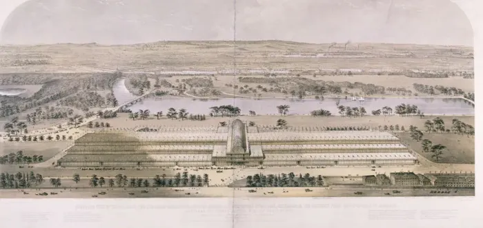 Framed Print : Crystal Palace, London, 1851. Artist: Charles Burton Framed Print : Crystal Palace, London, 1851. Artist: Charles Burton