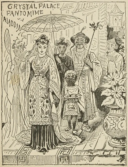 Framed Print : Crystal Palace Pantomime: Aladdin, mid-late19th century. Creator: Unknown Framed Print : Crystal Palace Pantomime: Aladdin, mid-late19th century. Creator: Unknown