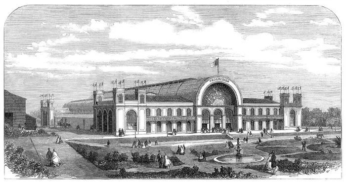 Framed Print : The Crystal Palace of the Portuguese International Exhibition at Oporto, 1865. Creator: Unknown Framed Print : The Crystal Palace of the Portuguese International Exhibition at Oporto, 1865. Creator: Unknown