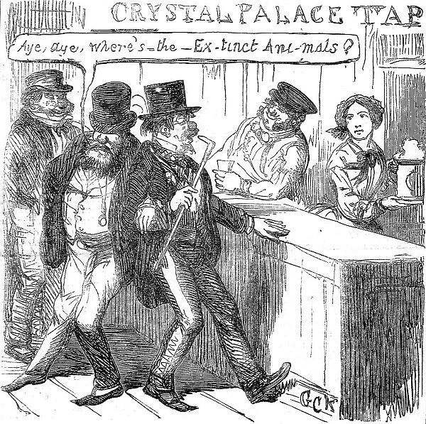 The Crystal Palace and its Refreshments; Gentlemen Visitors over-refreshed, 1854. Creator: George Cruikshank
