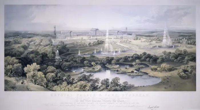 Framed Print : Crystal Palace, Sydenham, London, 1854. Artist: Jonathan Needham Framed Print : Crystal Palace, Sydenham, London, 1854. Artist: Jonathan Needham
