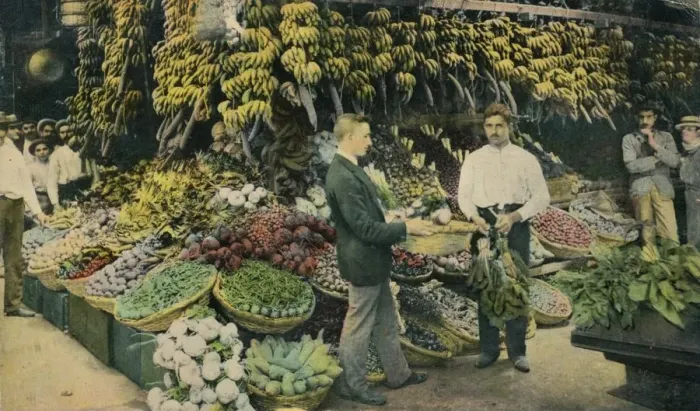 Framed Print : Cuban Fruit Store, c1910 Framed Print : Cuban Fruit Store, c1910