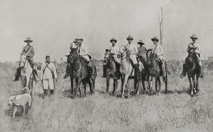 Framed Print : Cuban War of Independence (1895-1898): President Maso with his accompaniment, 1898. Creator: Unknown Framed Print : Cuban War of Independence (1895-1898): President Maso with his accompaniment, 1898. Creator: Unknown