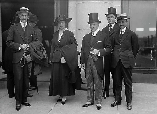 Cuban War Mission To The U.S. General Jose Martin And Wife, And Dr. Decespedes, Minister To US, 1917 Creator: Harris & Ewing. Cuban War Mission To The U.S. General Jose Martin And Wife, And Dr