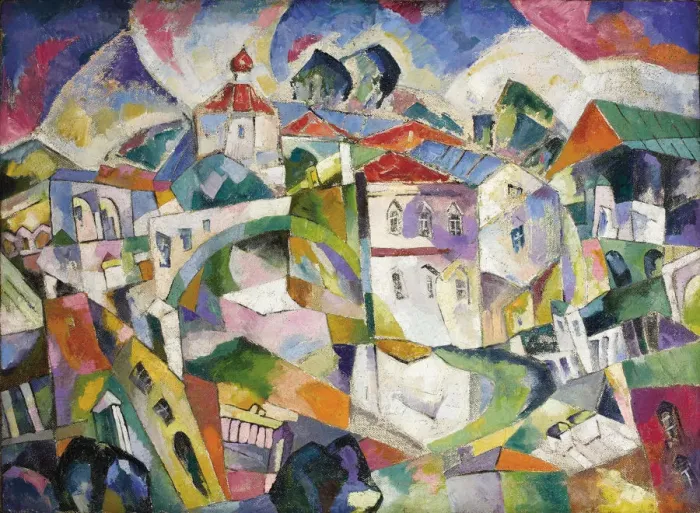 Framed Print : Cubist Cityscape, 1910s. Artist: Lentulov, Aristarkh Vasilyevich (1882-1943) Framed Print : Cubist Cityscape, 1910s. Artist: Lentulov, Aristarkh Vasilyevich (1882-1943)