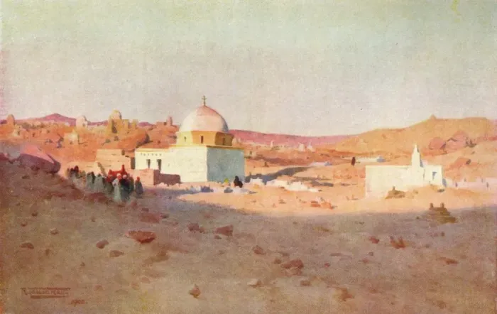 Framed Print : Cufic Cemetery, Assuan, c1880, (1904). Artist: Robert George Talbot Kelly Framed Print : Cufic Cemetery, Assuan, c1880, (1904). Artist: Robert George Talbot Kelly