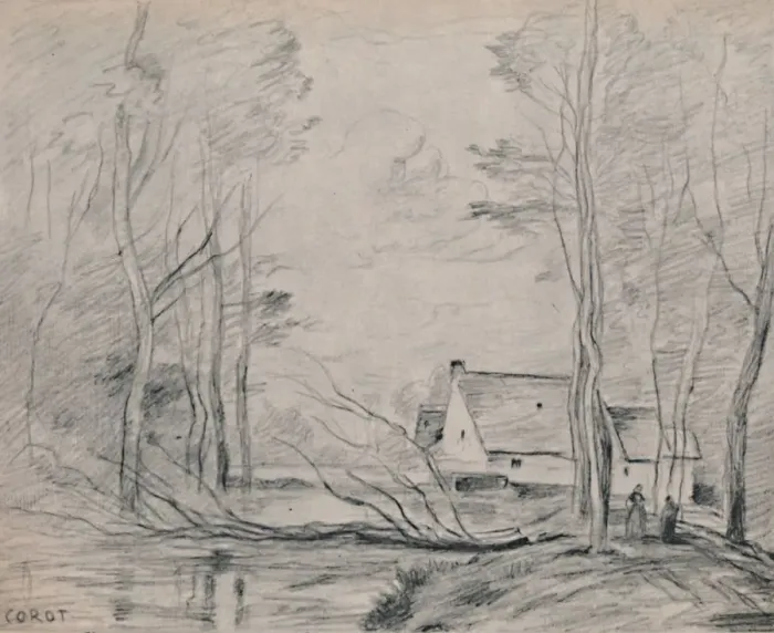 Framed Print : The Mill at Cuincy, 1871-1872, (1946). Artist: Jean-Baptiste-Camille Corot Framed Print : The Mill at Cuincy, 1871-1872, (1946). Artist: Jean-Baptiste-Camille Corot