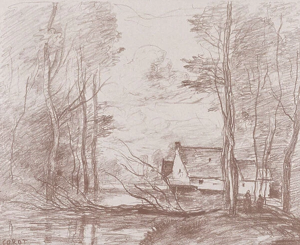 The Mill at Cuincy, Near Douai, 1871-72. Creator: Jean-Baptiste-Camille Corot