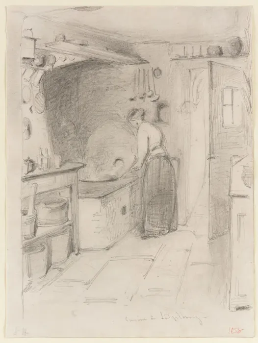Framed Print : Cuisine a Lutzelbourg, 1858. Creator: James Abbott McNeill Whistler Framed Print : Cuisine a Lutzelbourg, 1858. Creator: James Abbott McNeill Whistler
