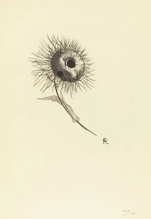 Framed Print : Cul-de-Lampe, 1890. Creator: Odilon Redon