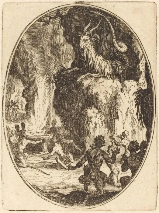 Framed Print : The Cult of the Demon, probably 1627. Creator: Jacques Callot Framed Print : The Cult of the Demon, probably 1627. Creator: Jacques Callot