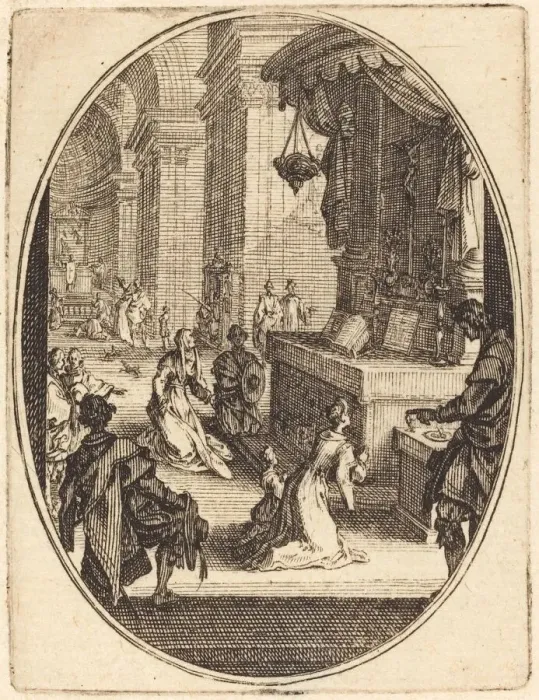 Framed Print : The Cult of God, probably 1627. Creator: Jacques Callot Framed Print : The Cult of God, probably 1627. Creator: Jacques Callot