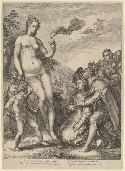 Framed Print : The Cult of Venus, 1596. Creator: Jan Saenredam Framed Print : The Cult of Venus, 1596. Creator: Jan Saenredam