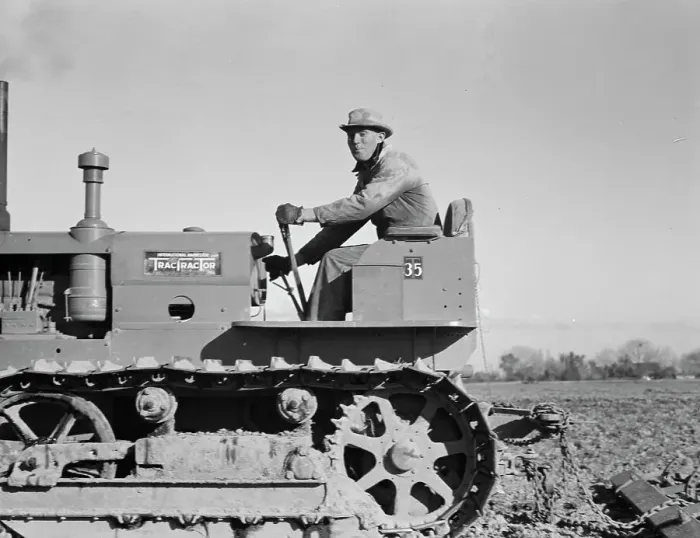 Framed Print : Cultivating potato-fields, west side of San Joaquin Valley, California, 1939. Creator: Dorothea Lange Framed Print : Cultivating potato-fields, west side of San Joaquin Valley, California, 1939. Creator: Dorothea Lange