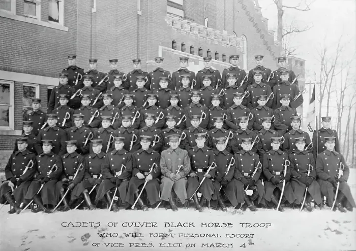 Framed Print : Culver Military Academy - Black Horse Troop, Personal Escort To Vice President Marshall at... 1913. Creator: Harris & Ewing. Culver Military Academy - Black Horse Troop, Personal Escort To Vice President Marshall at... 1913 Framed Print : Culver Military Academy - Black Horse Troop, Personal Escort To Vice President Marshall at... 1913. Creator: Harris & Ewing. Culver Military Academy - Black Horse Troop, Personal Escort To Vice President Marshall at... 1913