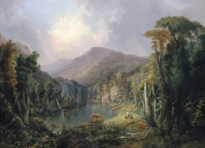 Framed Print : Cumberland Mountain Hunters, 1830-1840. Creator: Samuel M. Lee Framed Print : Cumberland Mountain Hunters, 1830-1840. Creator: Samuel M. Lee