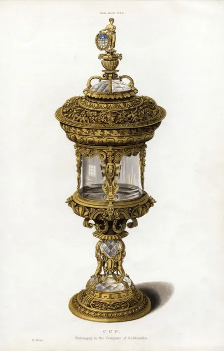 Framed Print : Cup, c1558, (1843). Artist: Henry Shaw Framed Print : Cup, c1558, (1843). Artist: Henry Shaw