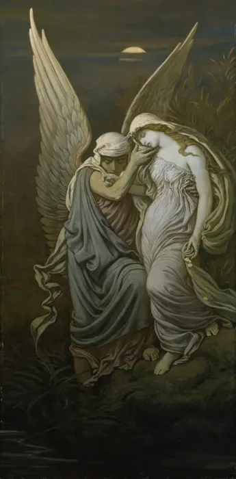Framed Print : The Cup of Death, 1885 and 1911. Creator: Elihu Vedder Framed Print : The Cup of Death, 1885 and 1911. Creator: Elihu Vedder