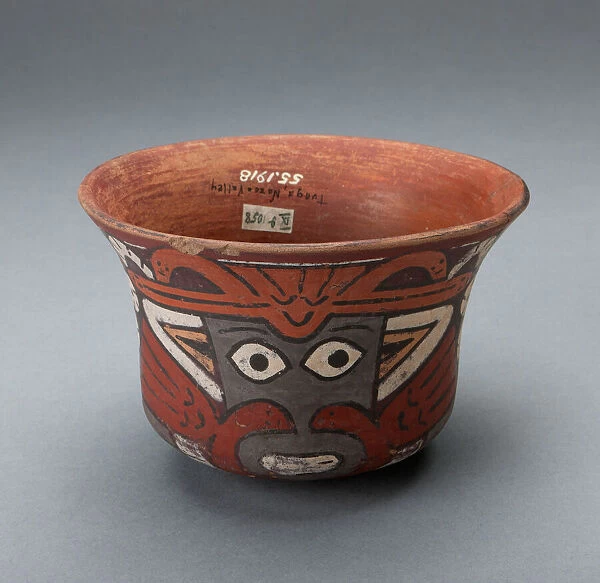 Cup Depicting Masked Ritual Performer, 180 B. C.  /  A. D. 500. Creator: Unknown