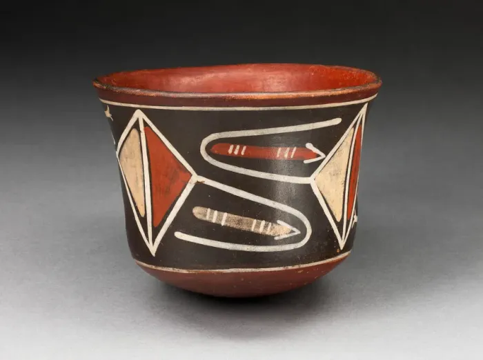Framed Print : Cup with Diamond-Shape Geomeric Motifs, 180 B. C. / A. D. 500. Creator: Unknown Framed Print : Cup with Diamond-Shape Geomeric Motifs, 180 B. C. / A. D. 500. Creator: Unknown