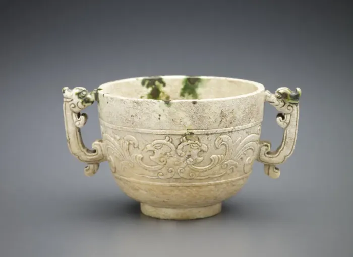 Framed Print : Cup with dragon handles, Ming dynasty, 1368-1644. Creator: Unknown Framed Print : Cup with dragon handles, Ming dynasty, 1368-1644. Creator: Unknown