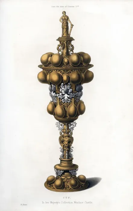 Framed Print : Cup, early 17th century, (1843). Artist: Henry Shaw Framed Print : Cup, early 17th century, (1843). Artist: Henry Shaw
