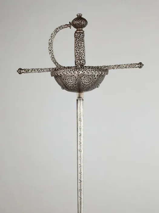 Framed Print : Cup-Hilted Rapier, Italy, About 1650. Creator: Tomas Ayala Framed Print : Cup-Hilted Rapier, Italy, About 1650. Creator: Tomas Ayala
