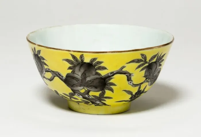 Framed Print : Cup with Peaches, Qing dynasty (1644-1911), Guangxu period (1875-1908), c. 1894 Framed Print : Cup with Peaches, Qing dynasty (1644-1911), Guangxu period (1875-1908), c. 1894