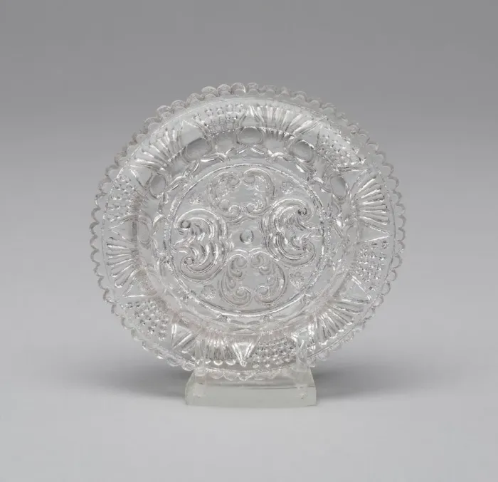Framed Print : Cup plate, 1830  /  35. Creator: Fort Pitt Glass Works