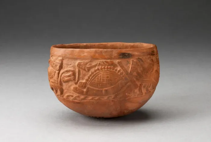 Framed Print : Cup with Raised Marine Scene, 100 B. C. / A. D. 500. Creator: Unknown Framed Print : Cup with Raised Marine Scene, 100 B. C. / A. D. 500. Creator: Unknown