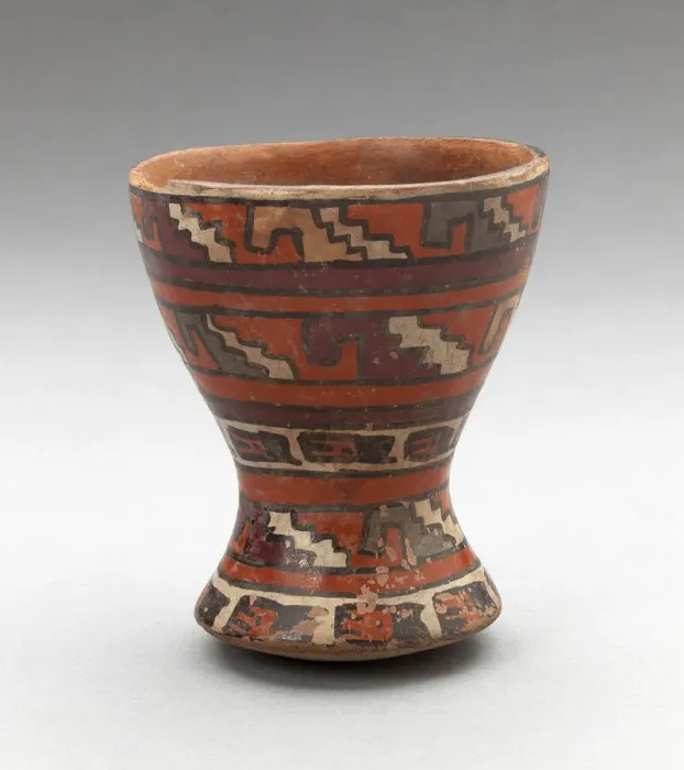 Framed Print : Cup with Rows of Geometric, Textile-like Patterns, 180 B. C. / A. D. 500. Creator: Unknown Framed Print : Cup with Rows of Geometric, Textile-like Patterns, 180 B. C. / A. D. 500. Creator: Unknown