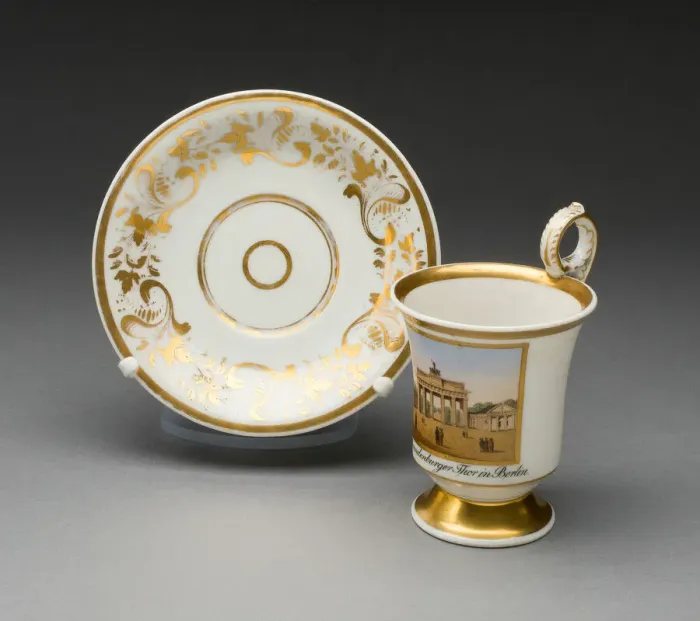 Framed Print : Cup and Saucer, Berlin, 1844 / 47. Creator: Konigliche Porzellan-Manufaktur Framed Print : Cup and Saucer, Berlin, 1844 / 47. Creator: Konigliche Porzellan-Manufaktur
