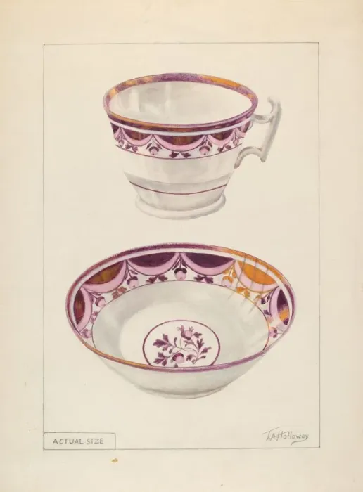 Framed Print : Cup and Saucer, c. 1936. Creator: Thomas Holloway Framed Print : Cup and Saucer, c. 1936. Creator: Thomas Holloway