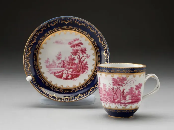 Framed Print : Cup and Saucer, Doccia, c. 1775. Creator: Doccia Porcelain Factory Framed Print : Cup and Saucer, Doccia, c. 1775. Creator: Doccia Porcelain Factory