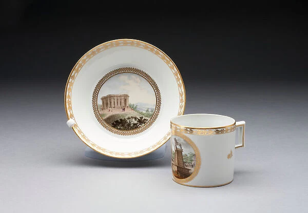 Cup and Saucer, Fürstenberg, Late 18th century. Creator: Fürstenberg Porcelain Factory
