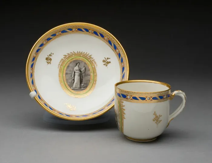 Framed Print : Cup and Saucer (part of a Coffee Service), Vienna, c. 1770 Framed Print : Cup and Saucer (part of a Coffee Service), Vienna, c. 1770