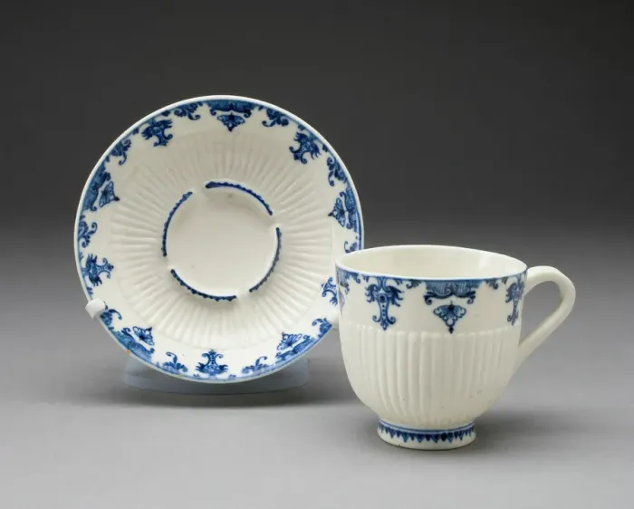 Framed Print : Cup and Saucer, Saint-Cloud, c. 1730. Creator: Saint-Cloud Porcelain Manufactory Framed Print : Cup and Saucer, Saint-Cloud, c. 1730. Creator: Saint-Cloud Porcelain Manufactory
