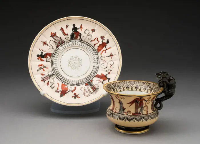 Framed Print : Cup and Saucer, Saint Petersburg, 1825 / 55. Creator: Russian Imperial Porcelain Factory Framed Print : Cup and Saucer, Saint Petersburg, 1825 / 55. Creator: Russian Imperial Porcelain Factory