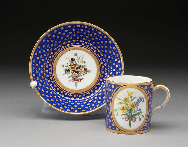 Cup and Saucer, Sèvres, 1788. Creators: Sèvres Porcelain Manufactory