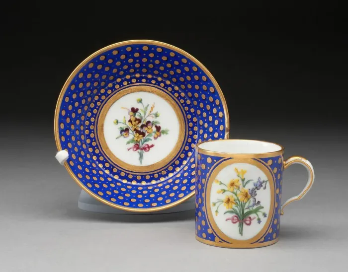 Framed Print : Cup and Saucer, Sevres, 1788. Creators: Sevres Porcelain Manufactory