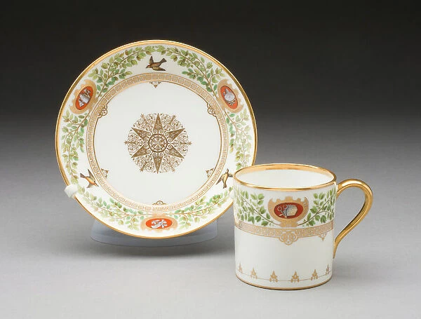 Cup and Saucer, Sevres, 1839  /  40. Creator: Sevres Porcelain Manufactory