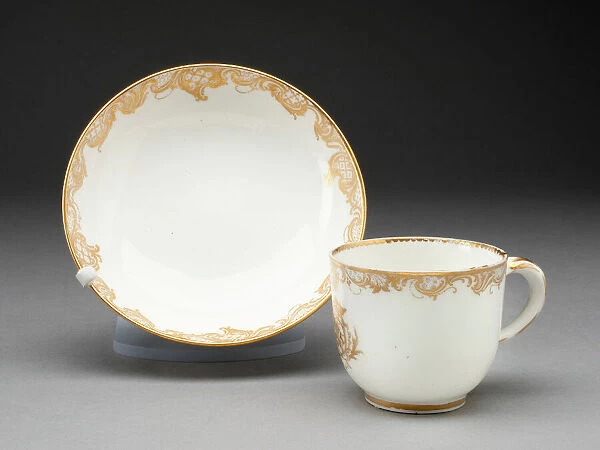 Cup and Saucer, Sevres, c. 1757. Creator: Sevres Porcelain Manufactory