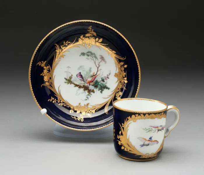 Framed Print : Cup and Saucer, Vincennes, 1752 / 53. Creators: Vincennes Porcelain Manufactory, Yvemel Framed Print : Cup and Saucer, Vincennes, 1752 / 53. Creators: Vincennes Porcelain Manufactory, Yvemel