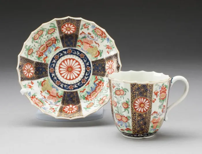 Framed Print : Cup and Saucer, Worcester, c. 1775. Creator: Royal Worcester Framed Print : Cup and Saucer, Worcester, c. 1775. Creator: Royal Worcester