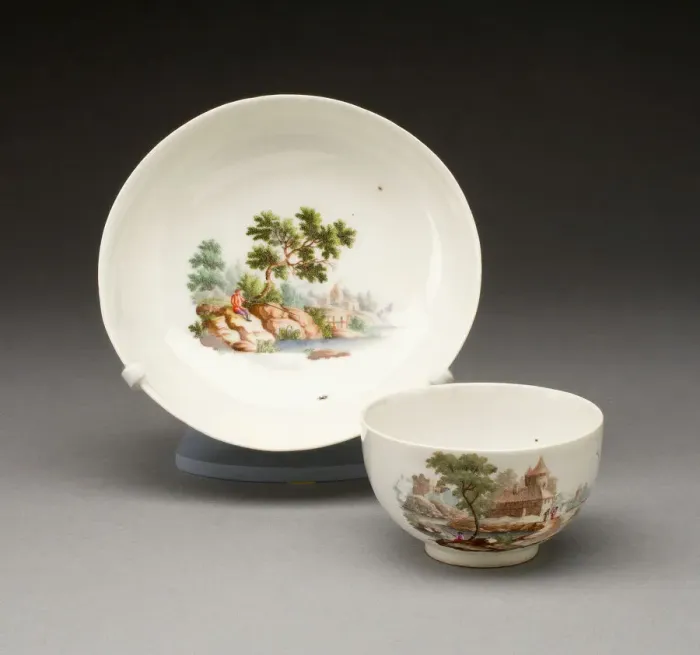 Framed Print : Cup and Saucer, Zürich, c. 1770 / 80. Creator: Unknown Framed Print : Cup and Saucer, Zürich, c. 1770 / 80. Creator: Unknown