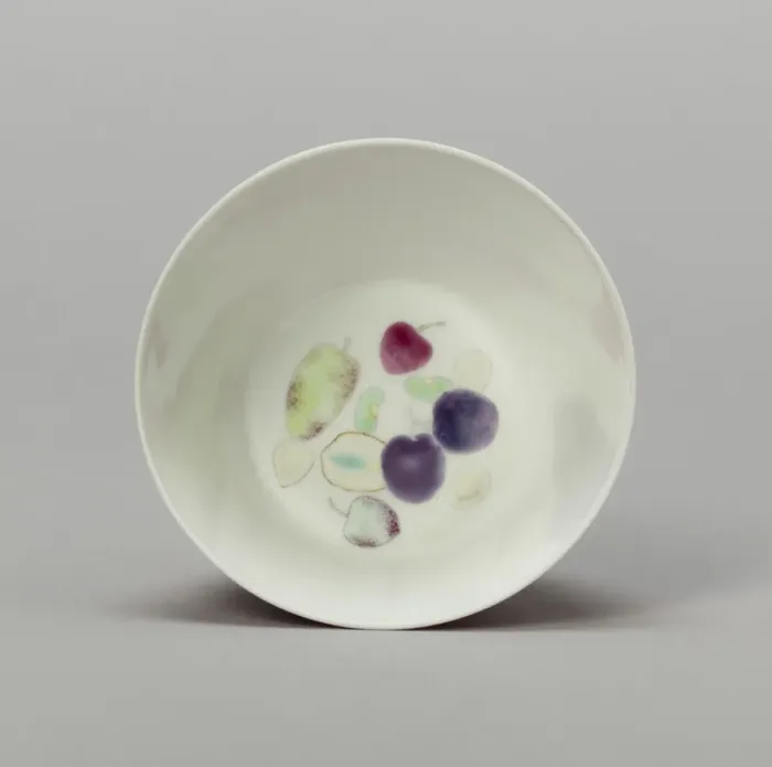 Framed Print : Cup with Stylized Fruit: Plums, Cherries, Melon, and Seeds, Qing dynasty Framed Print : Cup with Stylized Fruit: Plums, Cherries, Melon, and Seeds, Qing dynasty