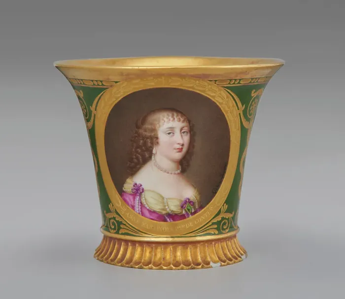 Framed Print : Cup (Tasse Jasmin À Pied Cannelé, 1St Size) With Portrait Of Anne Marie Martinozzi... 1811. Creator: Unknown Framed Print : Cup (Tasse Jasmin À Pied Cannelé, 1St Size) With Portrait Of Anne Marie Martinozzi... 1811. Creator: Unknown